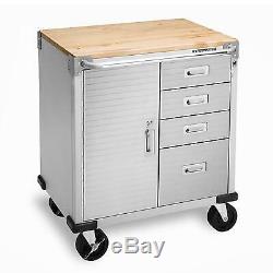 Rolling Cabinet Locking Tool Box Chest Stainless Steel 4 Drawer