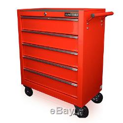 102 Us Pro Red Tools Mechanics Tool Chest Box Roller Cabinet 5 Drawers