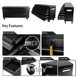 10/15Drawer Rolling Tool Chest Tools Storage Box Cabinet Garage Mobile Workbench