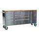10 Drawer & Cupboard Stainless Steel Mobile Tool Cabinet Sealeyap7210ss