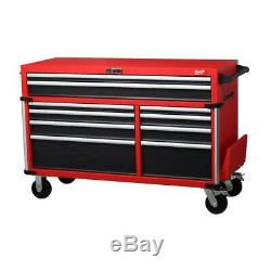 10 Drawer Roller Cabinet Milwaukee steel Tool storage Chest Shelf 56 in