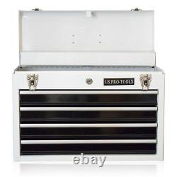 202 White Black drawers US Pro Tools Top Steel Tool Box Chest CABINET 4 DRAWER