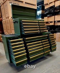 22 US PRO Tools Blue Tool Chest Box Steel Drawers Snap It Up 2 side cabinet 75