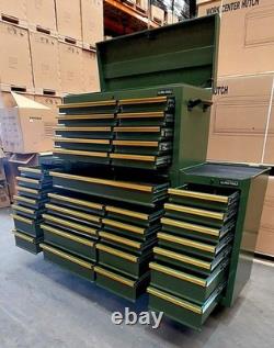 22 US PRO Tools Blue Tool Chest Box Steel Drawers Snap It Up 2 side cabinet 75