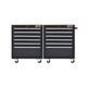 26 Powder-coated Roller Tool Cabinets With Wooden Worktops 6 Drawer Heavy