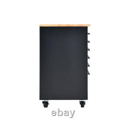 26 Powder-Coated Roller Tool Cabinets with Wooden Worktops 6 Drawer Heavy