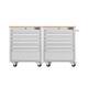 26 Stainless Steel Roller Tool Cabinets With Wooden Worktops 6 Drawer Hea