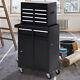 2 In 1 Metal Tool Cabinet Cart Storage Box Cabinet With 4 Drawers Pegboard Chest