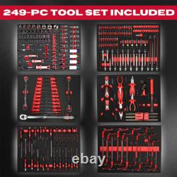 30Tool Chest Roller Cabinet 7 Drawer Includes 249-Pcs Tool Set Lockable Steel 30Tool Chest Roller Cabinet 7 Drawer Includes 249-Pcs Tool Set Lockable Steel