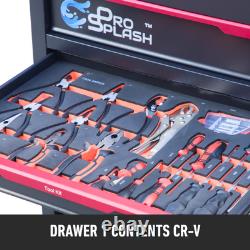 351pc CR-V Tool Kit Aluminium Tool Chest Rolling Cabinet with Drawers