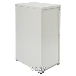 3-Drawer File Cabinet Lockable Filing Cabinet White for Home Office Garage Tool