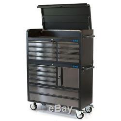 41 Professional 14 Drawer Stainless Steel Tool Chest & Roller Cabinet