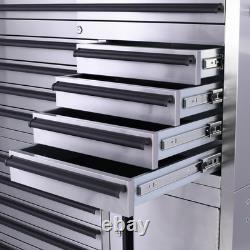 41 Stainless Steel Roller 14 Drawer Work Bench Tool Box Chest Cabinet