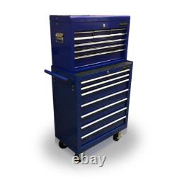 427 Tool Box Roller Cabinet Steel Chest 16 Drawers Gloss Blue Us Pro Tools