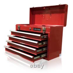 43 US Pro Tools Top Tool Box Chest cabinet mobile steel storage red 4 DRAWER