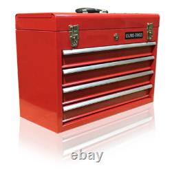 43 US Pro Tools Top Tool Box Chest cabinet mobile steel storage red 4 DRAWER