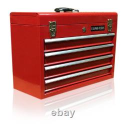 43 US Pro Tools Top Tool Box Chest cabinet mobile steel storage red 4 DRAWER