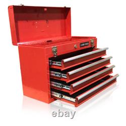 43 US Pro Tools Top Tool Box Chest cabinet mobile steel storage red 4 DRAWER