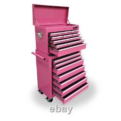 445 Tool Box Roller Cabinet Steel Chest 16 Drawers Pink Us Pro Tools