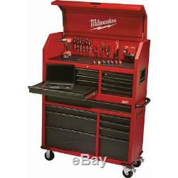 46 in. 8-Drawer Roller Cabinet Tool Chest Red/Black Textured Mechanic Shop Use