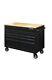 46 In. W X 24.5 In. D 9-drawer Mobile Workbench With Solid Wood Top Black Mw