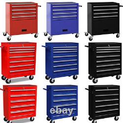 4/5/7 Drawers Tool Cabinet Wheel Trolley Chest Box Cabinet DIY Workshop 3 Colors