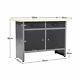 4/5ft Lockable Tool Chest Drawer Cabinet Wood Top Work Bench Storage Cupboard