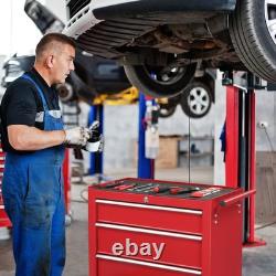 4-Drawer Tool Chest Heavy Duty Cart Rolling Tool Box on Wheels, for Garage RED