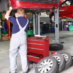 4-Drawer Tool Chest Heavy Duty Cart Rolling Tool Box on Wheels, for Garage RED