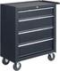 4 Drawer Tool Chest Rolling Cabinet Trolley Wheels Lockable Garage Workshop 66cm