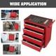 4 Drawer Tool Chest With Wheel & Lock & Key Heavy Duty Cart Rolling Tool Cabinet
