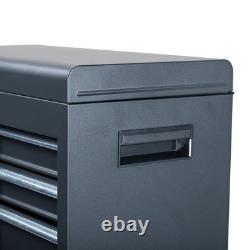 4-Drawer Tool Chest with Wheels & Lock Tool Box with Large Storage Cabinet Black