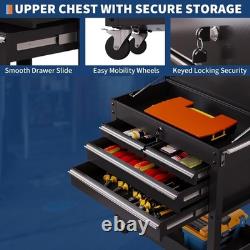 4 Drawer Tool Trolley Cart Rolling Utility Storage Cabinet Garage Workshop