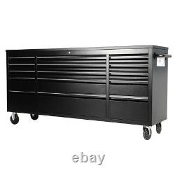 55 72 Wide CHEST Drawer Stainless Steel Tool Chest Box Cabinet with Work Station