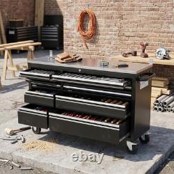 55 Heavy Duty Work Bench 10 Drawers Tool Box Chest Roller Cabinet Workbench UK