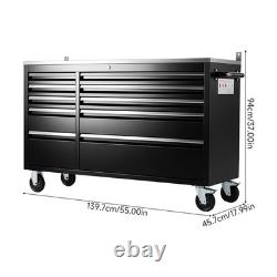 55 Heavy Duty Work Bench 10 Drawers Tool Box Chest Roller Cabinet Workbench UK