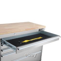 55 Inch Tool Box Chest Garage Cabinet Stainless Steel Silver