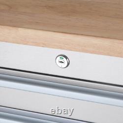 55 Inch Tool Box Chest Garage Cabinet Stainless Steel Silver