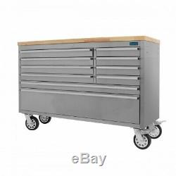 55 Stainless Steel 10 Drawer Work Bench Tool Box Chest Cabinet 4431-4436