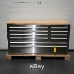 55 Stainless Steel 10 Drawer Work Bench Tool Box Chest Cabinet 4431-4436