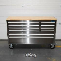 55 Stainless Steel 10 Drawer Work Bench Tool Box Chest Cabinet 5221-5225