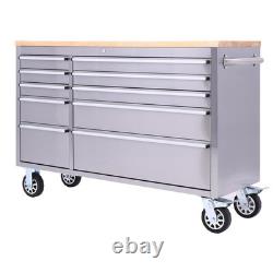 55 Stainless Steel Workbench Tool Chest (10 Drawer)