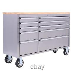 55 Stainless Steel Workbench Tool Chest (10 Drawer)