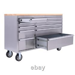 55 Stainless Steel Workbench Tool Chest (10 Drawer)