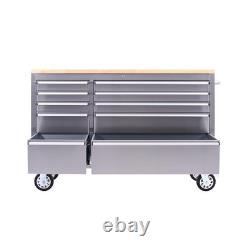 55 Stainless Steel Workbench Tool Chest (10 Drawer)