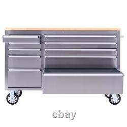 55 Stainless Steel Workbench Tool Chest (10 Drawer)