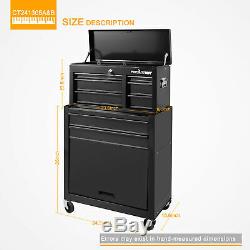 5Drawer Tool Chest Box Cabinet Storage Combo Garage Mechanic Machinist 24in NEW