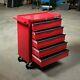 5 Drawer Red Gloss Tool Trolley Chest Box Heavy Duty Hilka Storage Cabinet