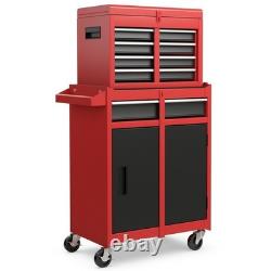 5-Drawer Rolling Tool Chest High Capacity Tool Storage Cabinet with Lockable Wheel