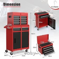 5-Drawer Rolling Tool Chest High Capacity Tool Storage Cabinet with Lockable Wheel